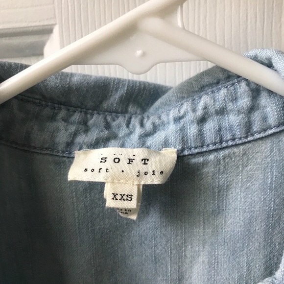 Soft Joie Chambray Tie Tank XXS - Picture 4 of 5